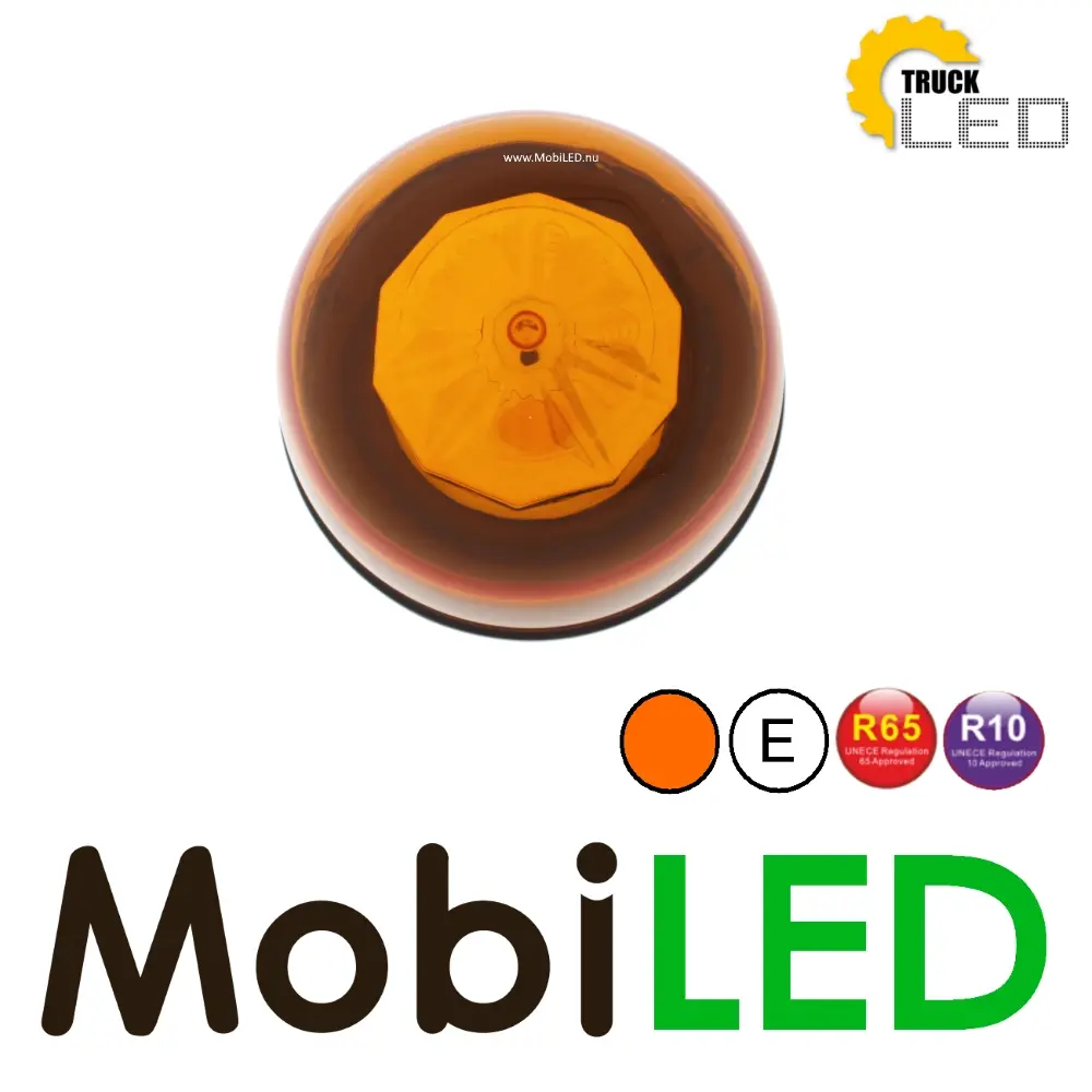 TruckLED Amber beacon/flash lamp with 7 patterns R65 certified