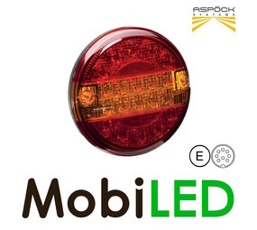 Aspöck Achterlicht rond 8 pin bajonet