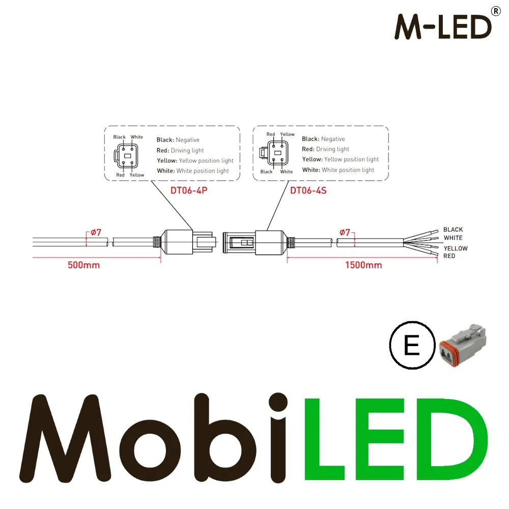 M-LED M-LED kentekenplaathouder met LED bar en amber/wit positielicht