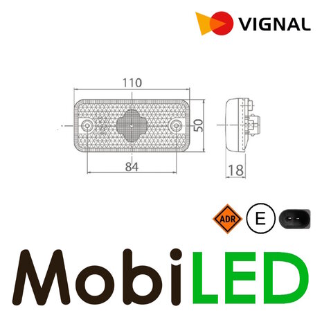 Vignal Vignal Side marker 24V amber Iveco trucksE-mark