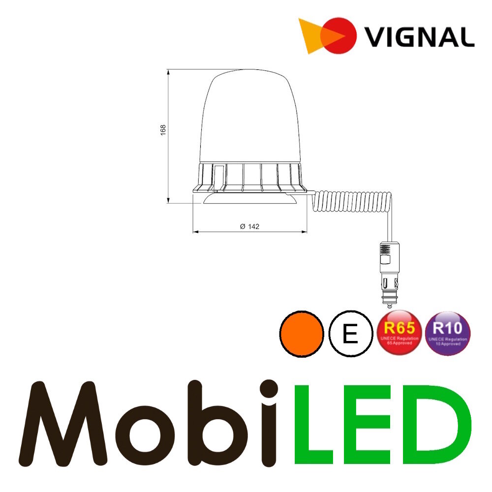 Vignal Vignal Beacon Taurus amber magnet E-mark