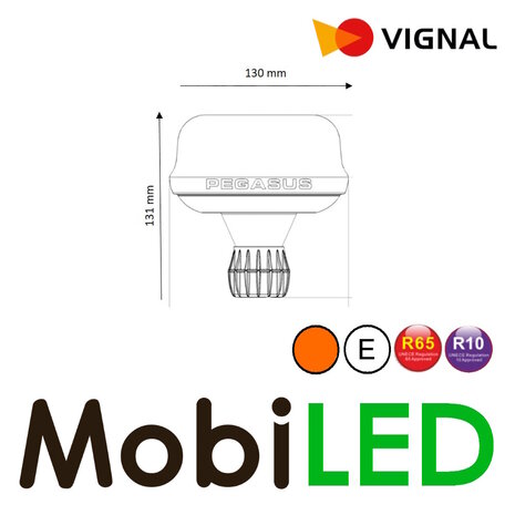 Vignal Vignal Balise rotative Pegasus lentille claire  montage din E-marque