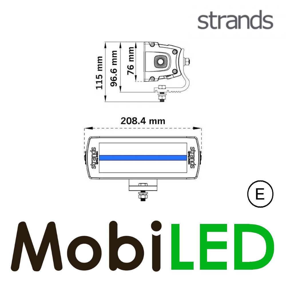Strands Strands Siberia XPA avec feu de position ambre/blanc DR 8 inch E-marque