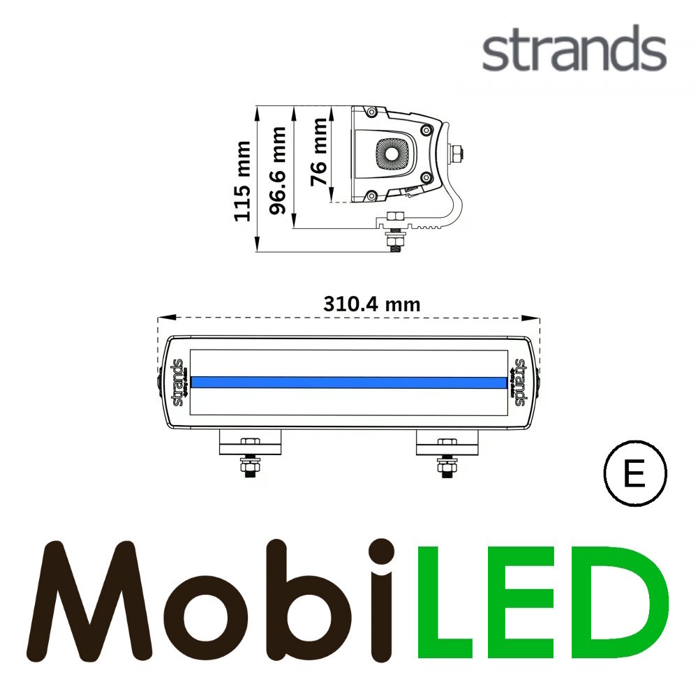 Strands Strands Siberia XPA with amber/white position light DR 12 inch E-mark