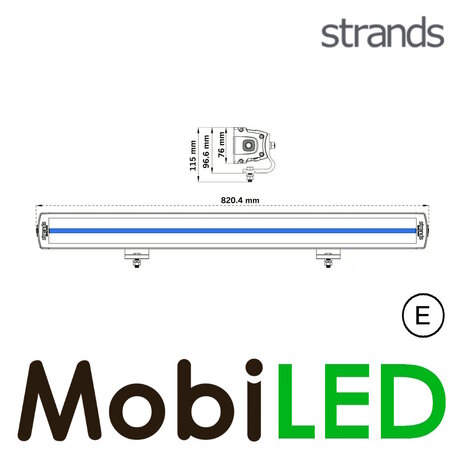 Strands Strands Siberia XPA avec feu de position ambre/blanc DR 32 inch E-marque