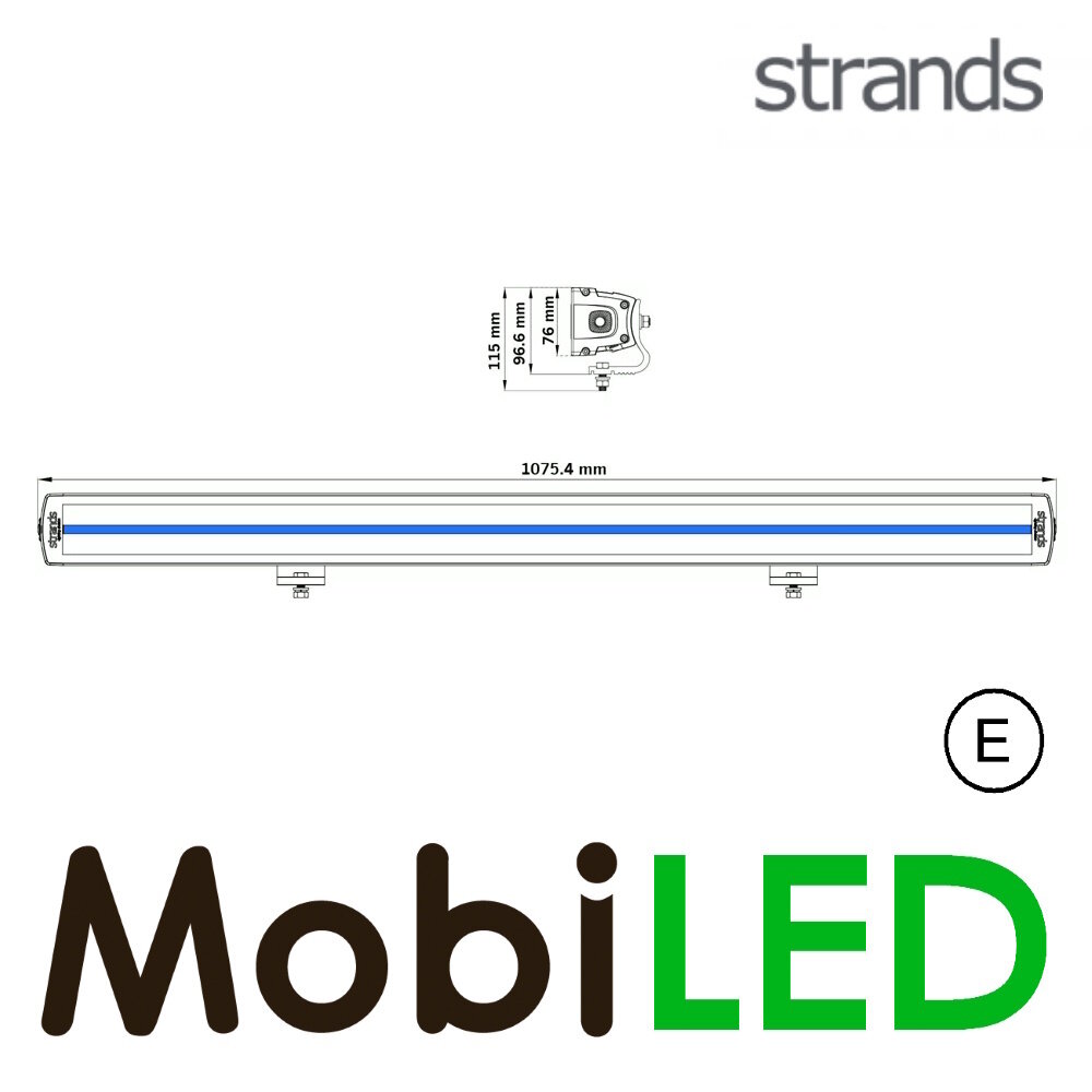Strands Strands Siberia XPA avec feu de position ambre/blanc DR 42 inch E-marque