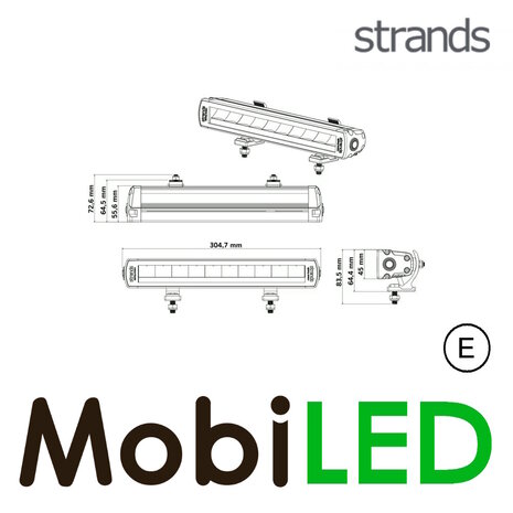 Strands Strands Siberia XPA with amber/white position light SR 12 inch E-mark