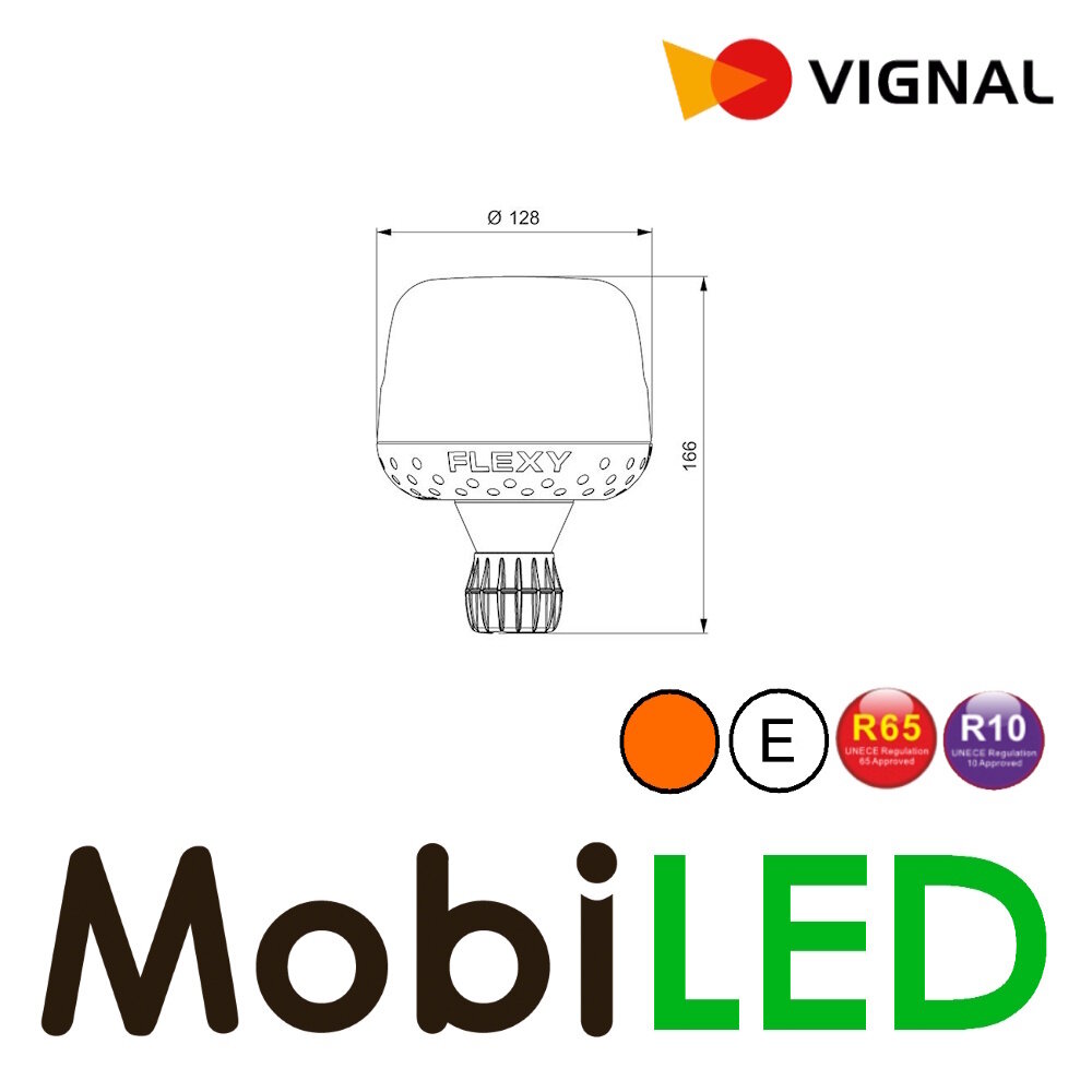 Vignal Vignal Balise rotative Galaxy lentille claire montage din E-marque