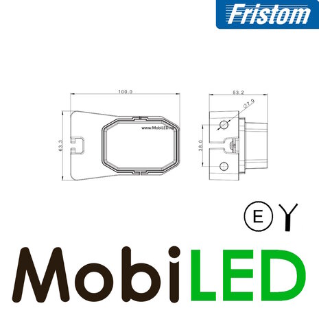 Fristom Fristom Marquage latéral blanc bloc support d'angle E-marque Fristom Fristom Marquage latéral blanc bloc support d'angle E-marque