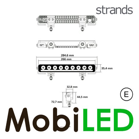 Strands Strands Nuuk D-Line LED bar 10" E-mark