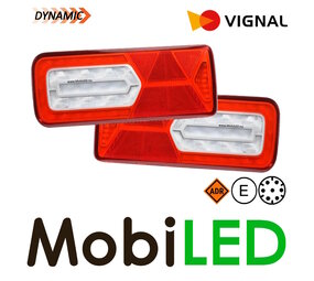 Vignal Set rear lights 5 functions and reflector 24V 7-pin bayonet