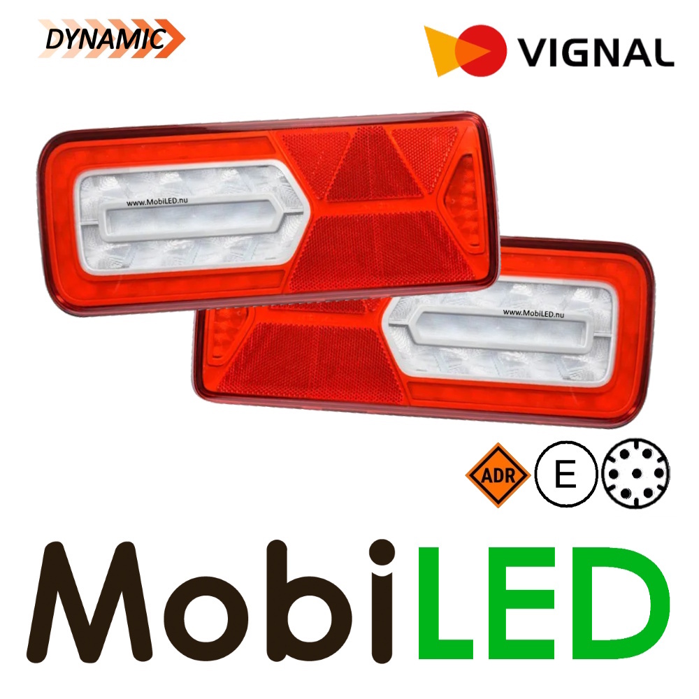 Higo Rear Light MobiLED | Set rear lights glowing 5 functions and reflector 24V - MobiLED