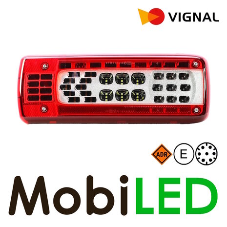Vignal Vignal Achterlicht 5 functies en reflector 24V 7-pin bajonet links E-keur