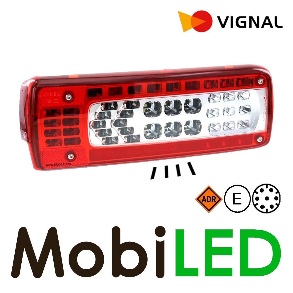 Vignal Vignal Achterlicht 5 functies kenteken 24V 7-pin bajonet links E-keur