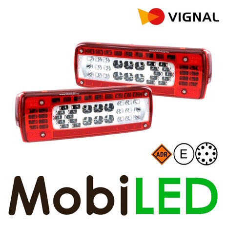 Vignal Vignal Set achterlichten 5 functies 24V 7-pin bajonet E-keur