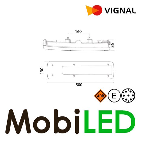 Vignal Vignal Set achterlichten 5 functies 24V 7-pin bajonet kenteken E-keur