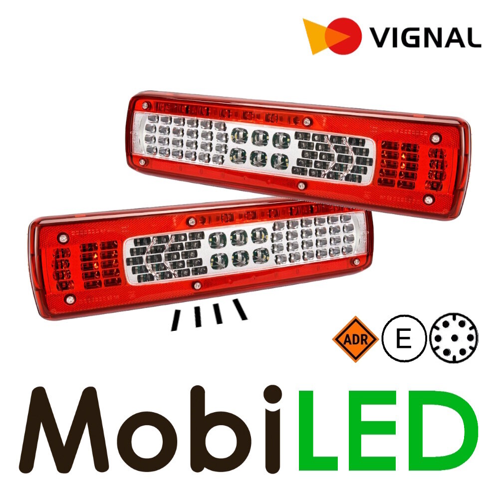 Vignal Vignal Set rear lights 5 functions 24V 7-pin bayonet license plate E-mark