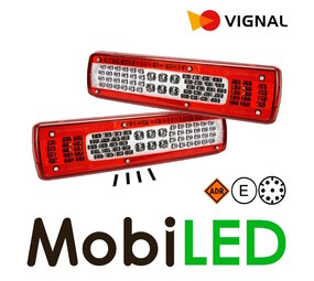 Vignal Set rear lights 5 functions 24V 7-pin bayonet license plate