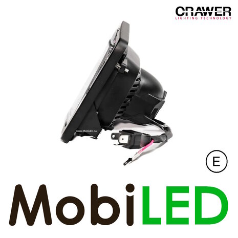 Crawer Crawer Square headlight black E-mark