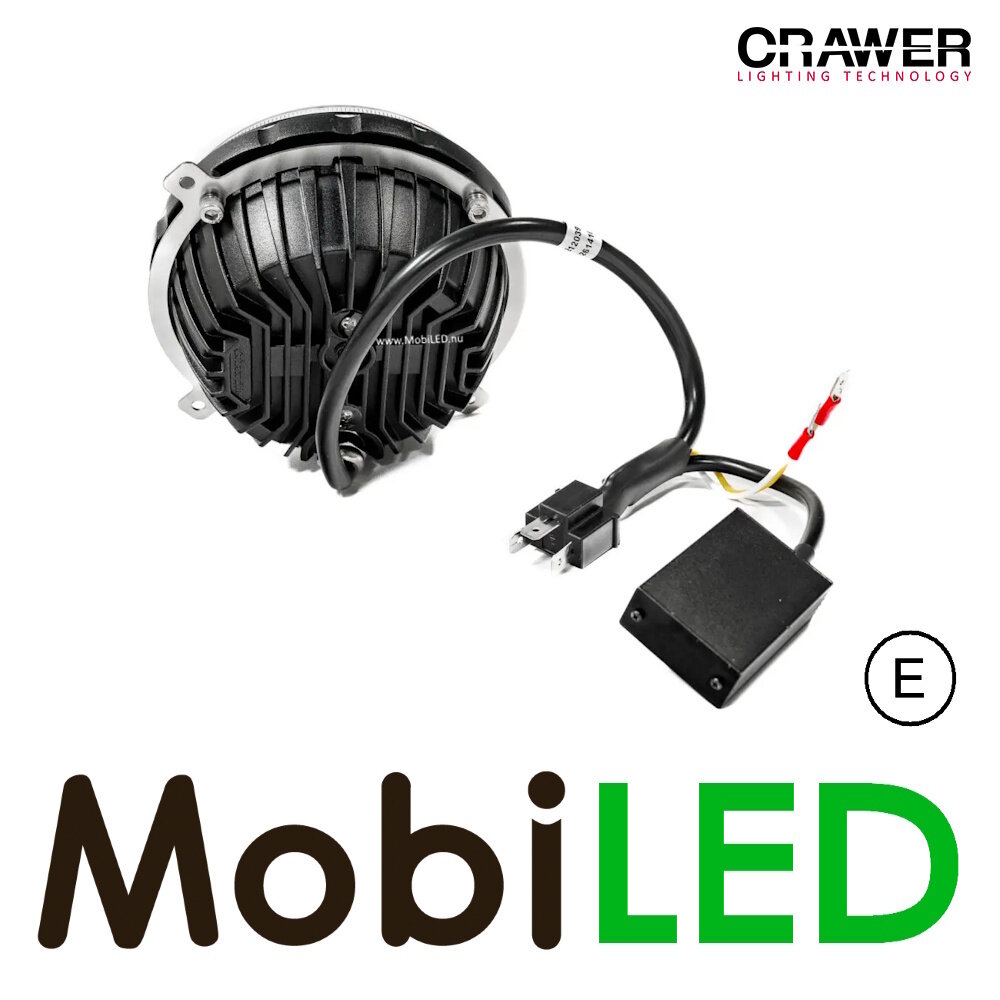 Crawer Crawer Phare rond de 5 pouces avec angel eyes E-marque Crawer Crawer Phare rond de 5 pouces avec angel eyes E-marque