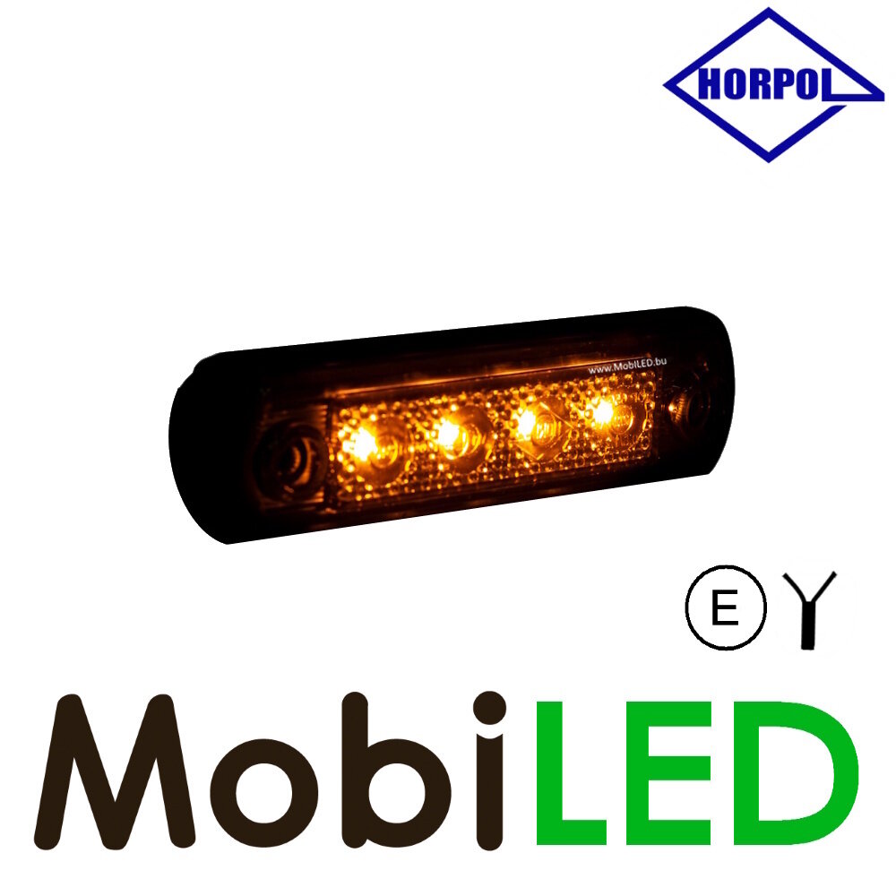 HORPOL Horpol Marquage slim line 4 LED ambre graphite 12-24 volts E-marque