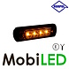 HORPOL Horpol Markering slim line 4 leds  amber graphite 12-24 volt E-keur