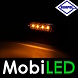 HORPOL Horpol Markering slim line 4 leds  amber graphite 12-24 volt E-keur