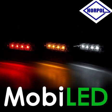 HORPOL Horpol Marquage slim line 4 LED rouge graphite 12-24 volts E-marque