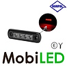 HORPOL Horpol Markering slim line 4 leds rood graphite 12-24 volt E-keur HORPOL Horpol Markering slim line 4 leds rood graphite 12-24 volt E-keur