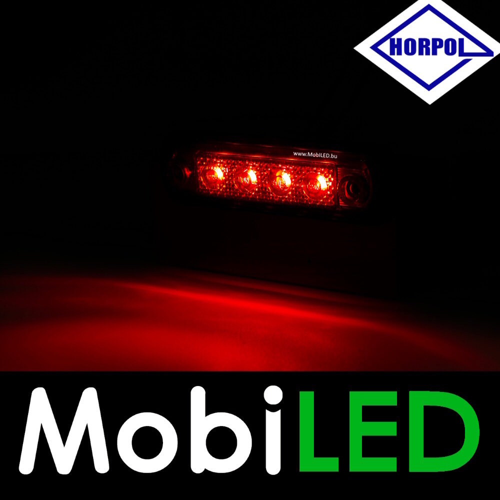 HORPOL Horpol Marquage slim line 4 LED rouge graphite 12-24 volts E-marque