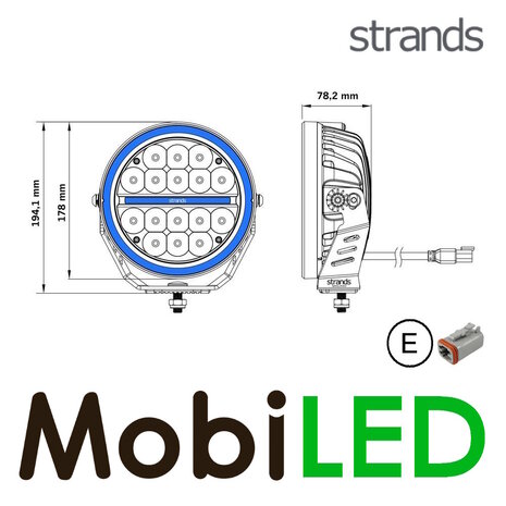 Strands Strands Siberia XPA Driving Light 7″ feu de position ambre/blanc