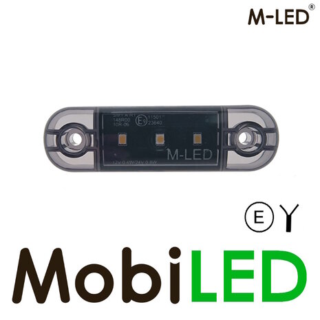 M-LED M-LED Marquage ligne slim ambre/blanc  dark look E-mark 12-24 volts