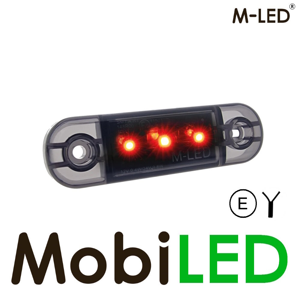M-LED M-LED Marquage ligne slim dark look ambre/rouge  E-mark 12-24 volts