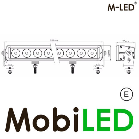 M-LED M-LED HD Black series ledbar 20"/52  cm 120W E-mark