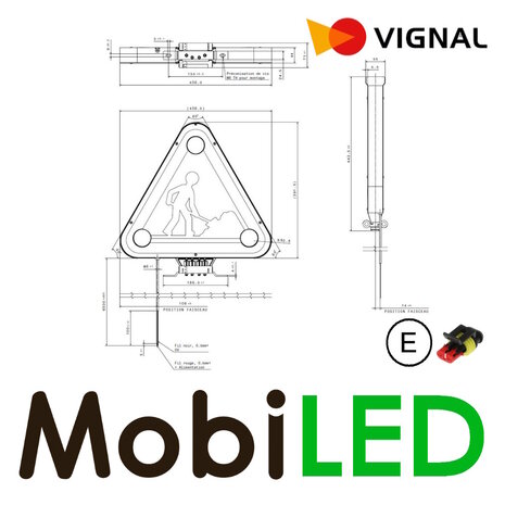 Vignal Vignal Sesaly LED Triflash 500 TRL Class 2  + 6,5 m câble E-marque