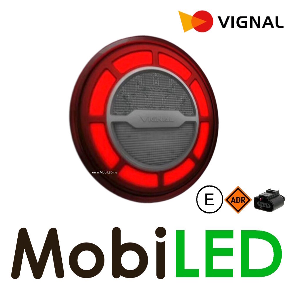 Vignal Vignal Achterlicht 3 functies NEON look richtingaanwijzer en remlicht E-keur