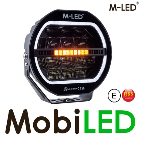 M-LED M-LED Co-Pilot amber/white position light and flash dark look 9 inch E-mark M-LED M-LED Co-Pilot amber/white position light and flash dark look 9 inch E-mark