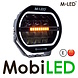 M-LED M-LED Co-Pilot amber/white position light and flash dark look 9 inch E-mark M-LED M-LED Co-Pilot amber/white position light and flash dark look 9 inch E-mark