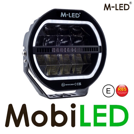 M-LED M-LED Co-pilote feu de position ambre/blanc et flash dark look 9 pouces E-marque M-LED M-LED Co-pilote feu de position ambre/blanc et flash dark look 9 pouces E-marque