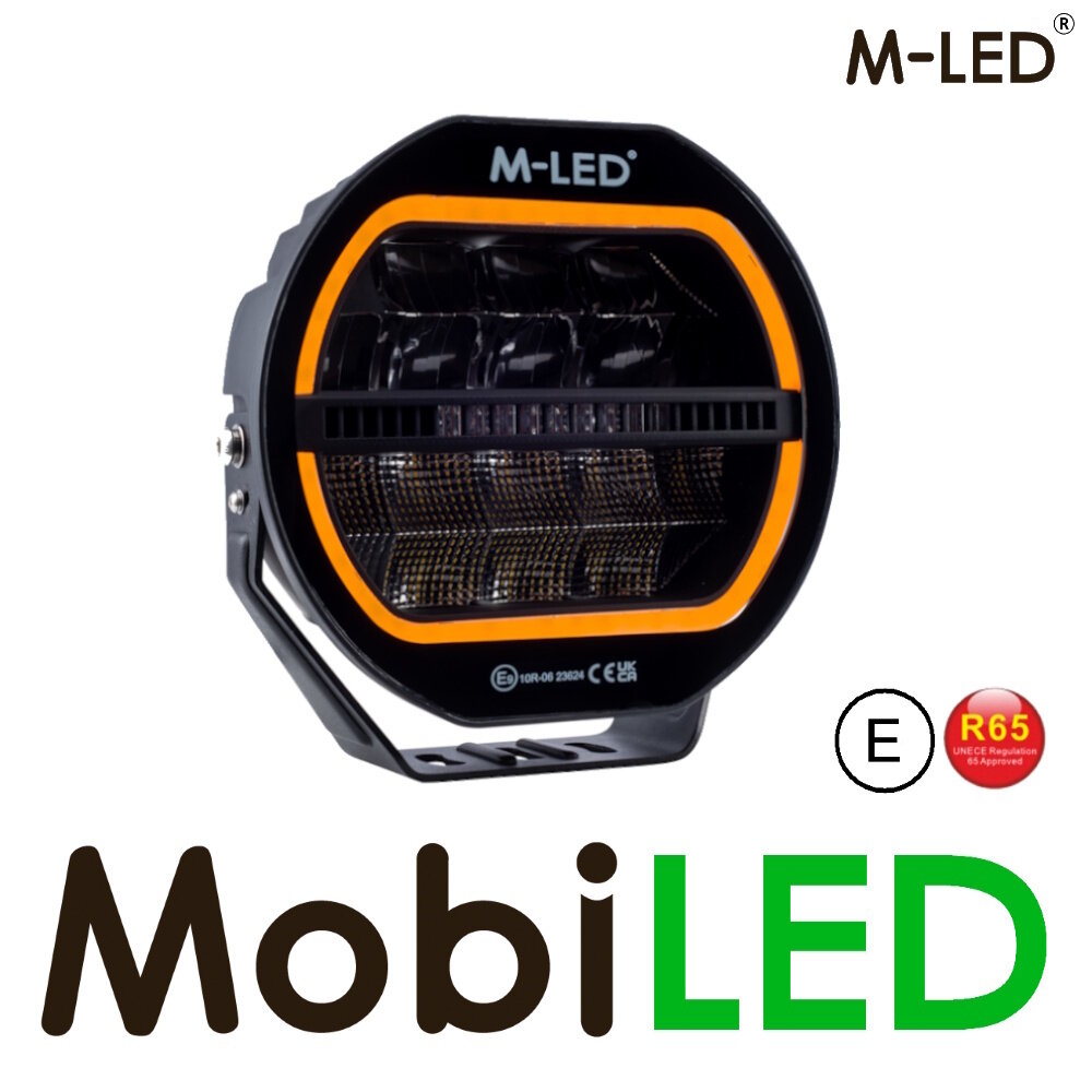 M-LED M-LED spotlight 66W watts 7" Dark with DRL and flash E-mark