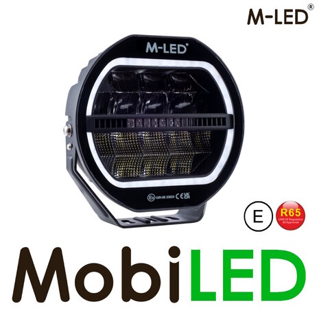M-LED M-LED projecteur loin 66 watts 7" Noir avec DRL et flash E-mark