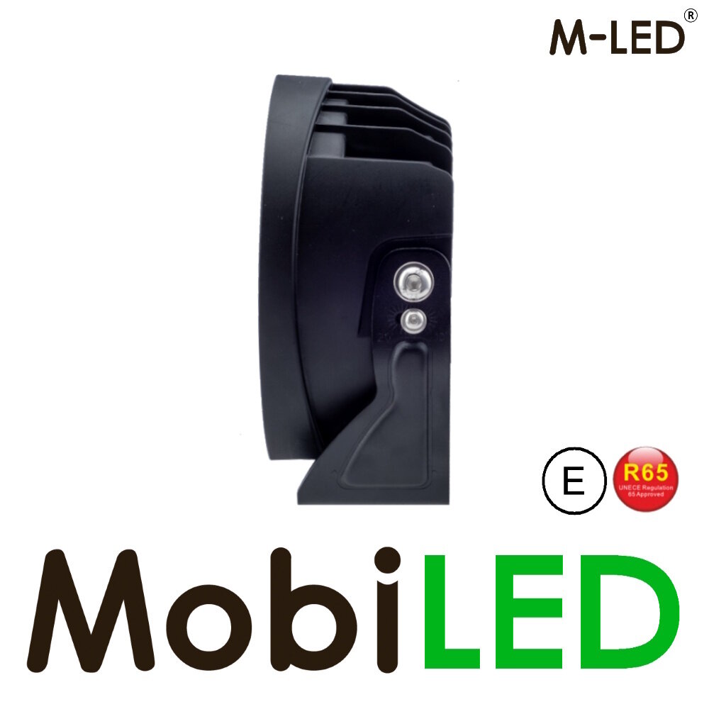 M-LED M-LED projecteur loin 66 watts 7" Noir avec DRL et flash E-mark