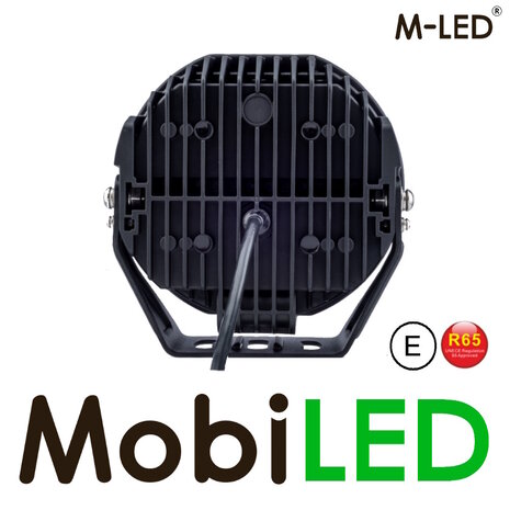 M-LED M-LED projecteur loin 66 watts 7" Noir avec DRL et flash E-mark