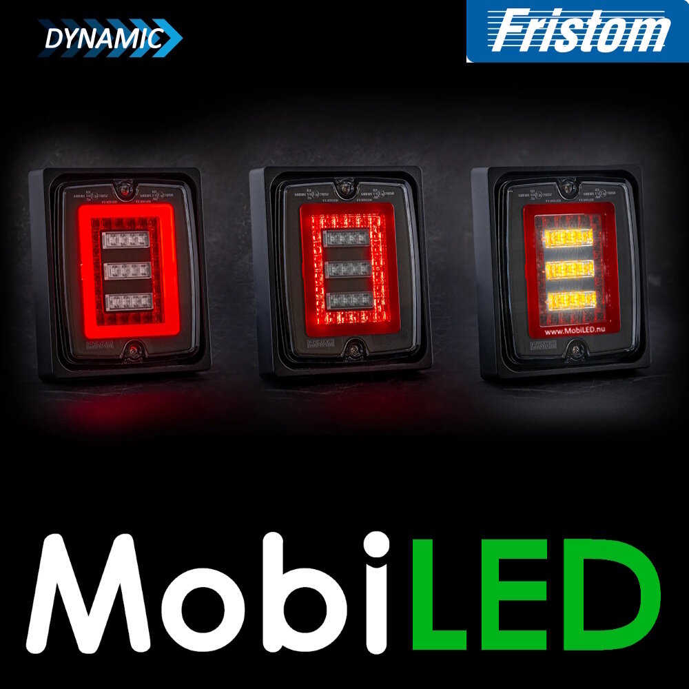 Fristom Fristom Bloklamp Achterlicht 3 functies dark look E-keur Fristom Fristom Bloklamp Achterlicht 3 functies dark look E-keur
