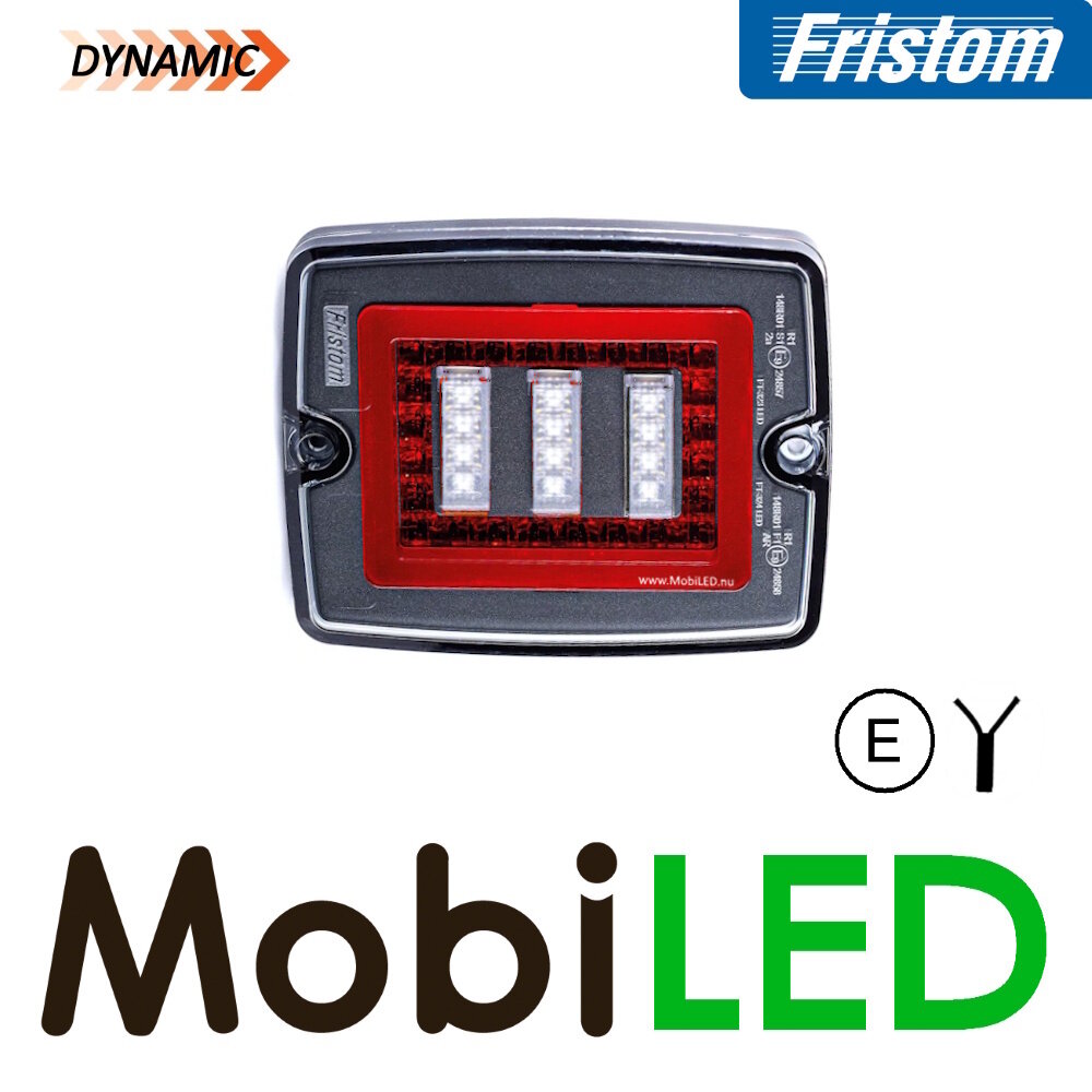 Fristom Fristom Bloklamp Achterlicht 3 functies dark look E-keur Fristom Fristom Bloklamp Achterlicht 3 functies dark look E-keur