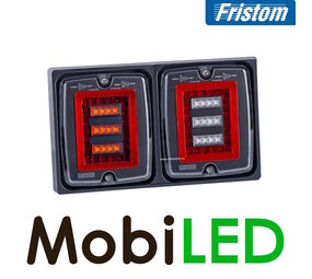 Fristom Set Bloklamp Achterlichten 5 functies dark look Fristom Set Bloklamp Achterlichten 5 functies dark look