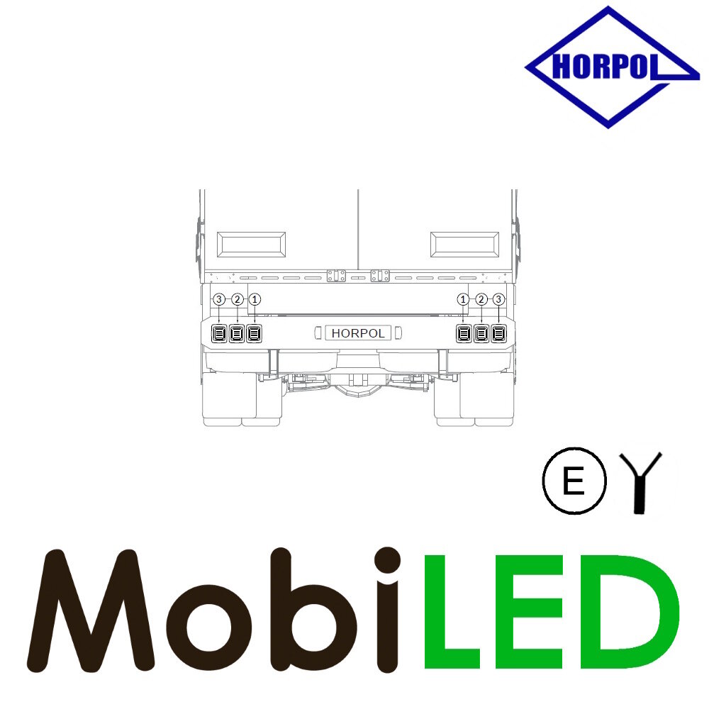 HORPOL Horpol Cube Achterlicht 2 functies met zwart frame E-keur HORPOL Horpol Cube Achterlicht 2 functies met zwart frame E-keur