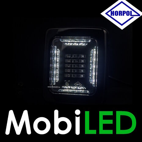 HORPOL Horpol Cube ear light 2 functions with black frame E-mark HORPOL Horpol Cube ear light 2 functions with black frame E-mark