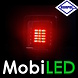 HORPOL Horpol Cube Feu arrière 2 fonctions avec cadre noir E-marque HORPOL Horpol Cube Feu arrière 2 fonctions avec cadre noir E-marque
