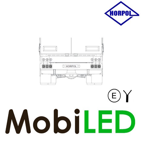 HORPOL Horpol Cube Feu arrière 2 fonctions avec cadre chrome E-marque